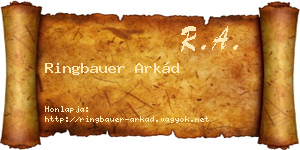 Ringbauer Arkád névjegykártya